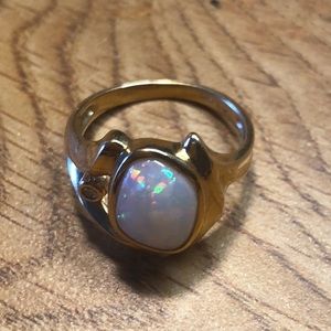 Gold and opal ring